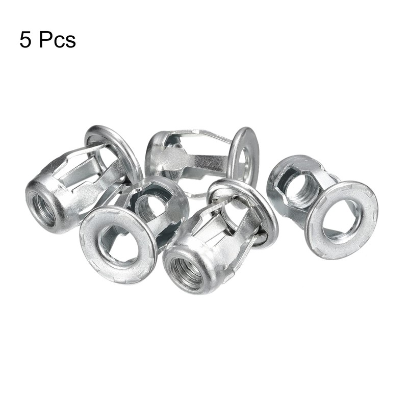 sourcing map M8 Jack Nuts, 5pcs Threaded Insert Nut Carbon