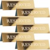 6 Pieces Gold Mirror Acrylic Reserved Table Tent Sign- 7.9