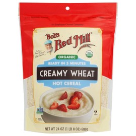 Bob's Red Mill Organic Creamy White Wheat Farina Hot Cereal, 24 Oz
