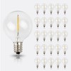 Newhouse Lighting G40LED25 25 Pack LED Clear Globe Outdoor String