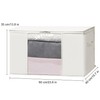 TYEERS Large Storage Bags with Zipper and Clear Window, Cotton