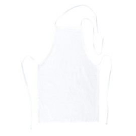 Rayher 38351102 Cotton apron for kids, unprinted, white, 44x70cm, 1pc