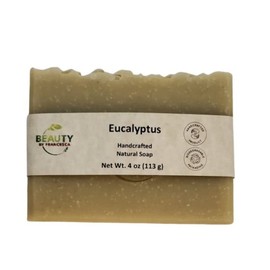 Beauty by Francesca - Handmade Eucalyptus Vegan Face and Body Cleansing and Hydrating Soap Bar 100% Natural and Organic Ingredients For Men and Women