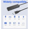 USB 3.0 Hub, 4-Port High-Speed Bus-Powered Expansion Dock, Supports Simultaneous