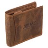 GoBago Men's Leather Wallet RFID Protection Wallet, brown, Vintage