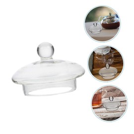 PRETYZOOM Teapot Accessory Teapot Lid Teapot Supply Clear Teacup Lid Lid Transparent Teaware Lid Tea Kettle Lid Accessory Delicate Cover Glass High Borosilicate Glass Teapot Supplies