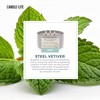 Candle-Lite Rugged & Refined Mens Scented Candle, Steel Vetiver Scent,