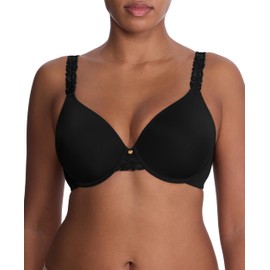 Natori Women's Body Doubles Lace Trim Full Coverage T-Shirt Bra 736037, Black, 36DD