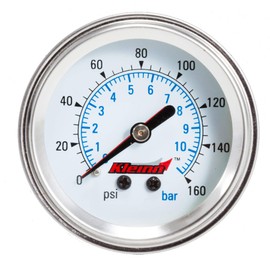 Kleinn Air Horns 1022 Single Needle 160 PSI Panel-Mount Illuminated Pressure Gauge