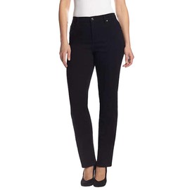 Gloria Vanderbilt womens Amanda Classic High Rise Tapered Jeans, Black, 26 Plus Short