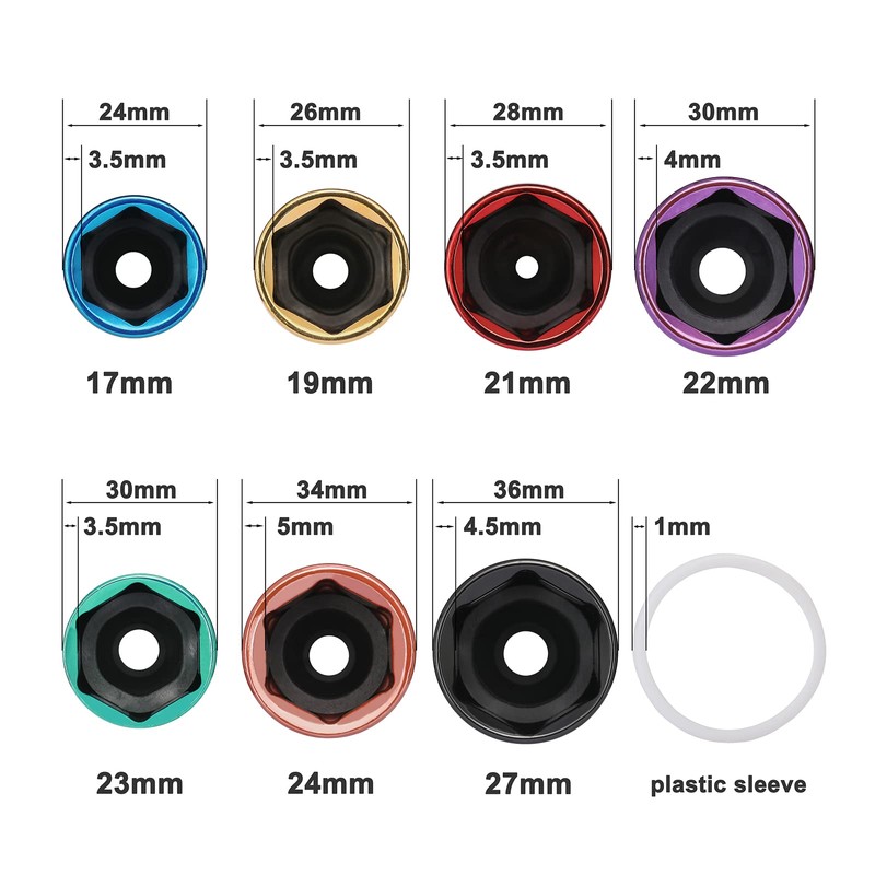 Mayouko 7PCS 1/2 Inch Drive Lug Nut Deep Impact Socket