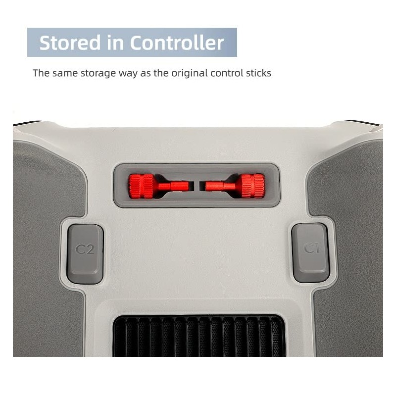 2x RC Remote Controller Sticks for DJI RC, Metal Aluminium
