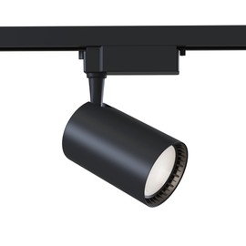 Maytoni Vuoro LED Spotlight for Rail Systems, 1-Phase Track Lighting, Black, 355 Degree Adjustable, Aluminium, 3000K, 950lm, 17W