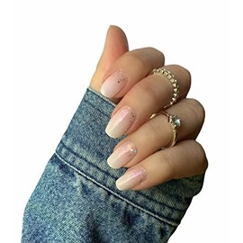 Zaubernägel4Home Nail Wraps, Pack of 16, Baby Boomer Pink Coarse Glitter