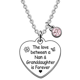 JMIMO Granddaughter Necklace from Nan Granddaughter Birthday Christmas Gifts