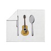 CafePress Utensils and Guitar Throw Blanket Super Soft Fleece Plush