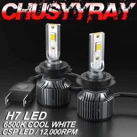 CHUSYYRAY H7 Front LED Headlight Bulbs Conversion Kit Low Beam For Nissan 350Z 2005-2003