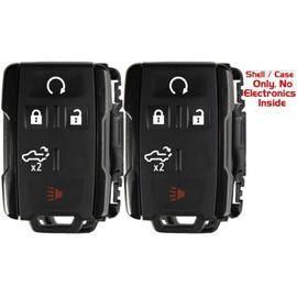 2X New Replacement Remote Key Fob Shell / CASE Compatible with & Fit for Select GM Vehicles (No Electronics or Chip Inside)