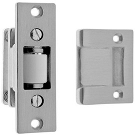 idh by St. Simons 12017-26D Premium Quality Solid Brass Heavy Duty Silent Roller Latch with Adjustable Square Strike, Satin Chrome