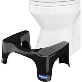Squatty Potty The Original Bathroom Toilet Stool, Curve Lightweight with Sleek and Modern Design, Black, 7"
