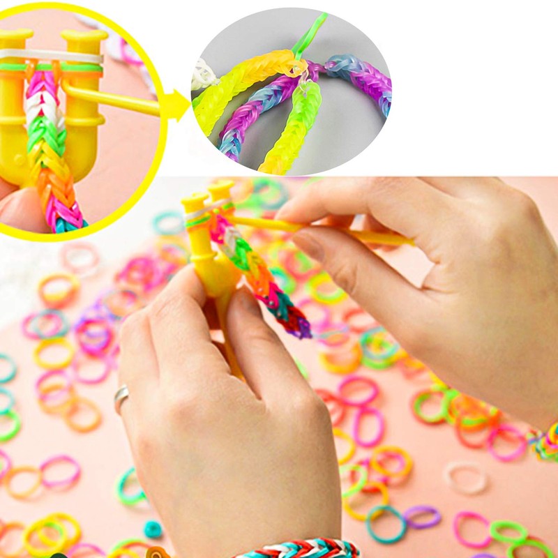 AIEX 600 Pieces S Clips Loom Bands Clips Rubber Band