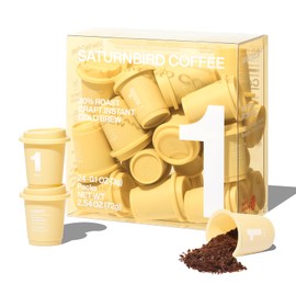 SATURNBIRD Instant Coffee Cold Brew, Coffee Pods of Light Roast, 100% Arabica, Brew with Hot/Cold Water or Milk, No Coffee Machine Needed, 24 Count Single-Serve Pods (NO.1)
