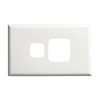 HPM Excel 1 Gang Powerpoint Coverplate, Matt White