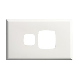 HPM Excel 1 Gang Powerpoint Coverplate, Matt White