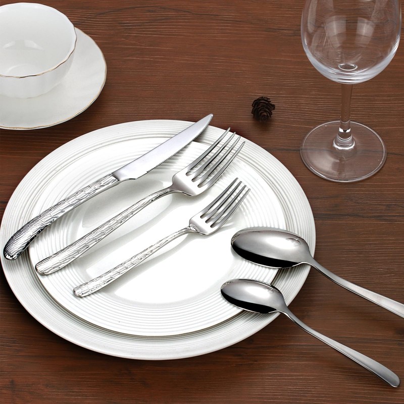 60 Piece Heavy Duty Stainless Steel Silverware Set for 12,
