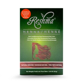 Reshma Beauty 30 Minute Henna Hair Color | Infused with Natural Herbs, For Soft Shiny Hair | Henna Hair Color/Dye, 100% Gray Coverage | Semi Permanent | Ayurveda Hair Products (Wine Red, Pack Of 1)