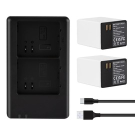 Upgraded 2-Pack XL Extended Batteries and Charger Compatible with Arlo Pro 3/4 XL Arlo Go 2 VMA5410 and for Arlo Ultra, Ultra 2, Pro 3 and Pro 4 5S 2K That Using XL Extended Battery and Housing