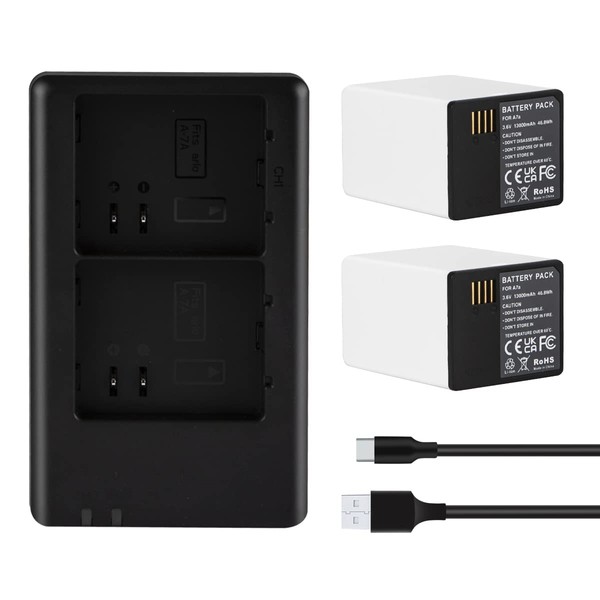 Upgraded 2-Pack XL Extended Batteries and Charger Compatible with Arlo
