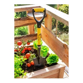 Spear Head Spade SHMini 30" Mini Shovel - Small Shovel with a 6" x 8" Beveled Blade, Steel-Reinforced Fiberglass Short Handle & a Cushioned D-Grip - Small Gardening Spade for Precision Digging