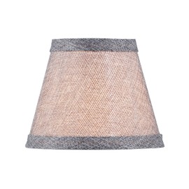 Aspen Creative 51023-2 Hardback Empire, Linen Textured Fabric Clip-On Lamp Shade, 3" Top x 5" Bottom x 4" Slant Height, Charcoal Gray, 2 Pack