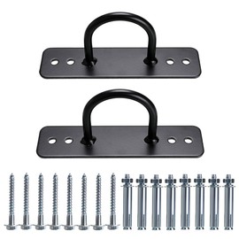 Hipiwe 2 Pack Battle Rope Wall/Ceiling Mount Anchor Bracket Hook for Suspension Straps Crossfit Gymnastic Rings, Body Weight Strength Training Systems, Yoga Swings Hammocks, Boxing Equipment