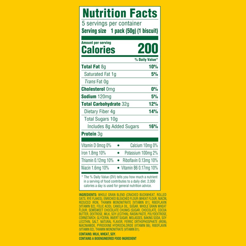 belVita Soft Baked Oats & Chocolate Breakfast Biscuits, Chewy Breakfast