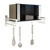 ABCOOL Wall Mount Microwave Oven Shelf Rack, White Carbon Steel