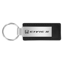 Au-Tomotive Gold, INC. Honda Civic Si Large Black Leather Key Chain