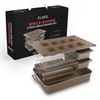 Elbee Home 8-Piece Nonstick Space Saving Bread Baking Pan Set