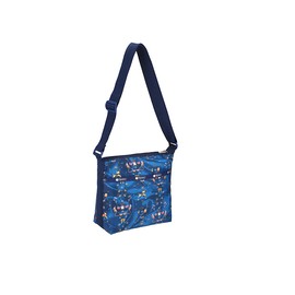 LeSportsac Carousel Chords Small Hobo Crossbody Handbag, Style 3709/Color E480, Whimsical Playful Design – Adorable Carousel Horses, Dogs & Cats, Butterflies, Bows & Floral Bouquets