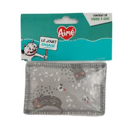 Aimé Katzenspielzeug – Kissen mit Katzenminze – upcyceltes Katzenspielzeug mit euphorischem Catnip – Starke, sofortige und unwiderstehliche Wirkung – erhältlich in verschiedenen Drucken – 16 x 12 cm