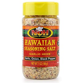 NOH Foods of Hawaii Hawaiian Seasoning Salt (Garlic Herb (Garlic, Onion, Black Pepper), 7 Ounce)