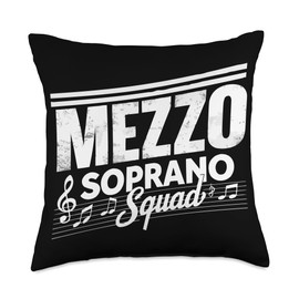 Mezzo Soprano Singer Vocal Vocalist Voice Singing Choir Throw Pillow