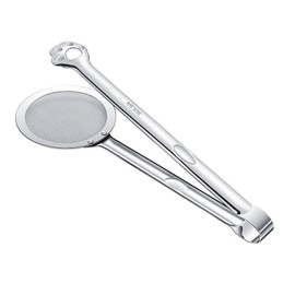 Kitchen Tongs, Stainless Steel, Kitchen Tongs, Food Tongs, Cooking Tongs, Oil Drain Clip, Food Strainer for Cooking, Baking and Barbecue