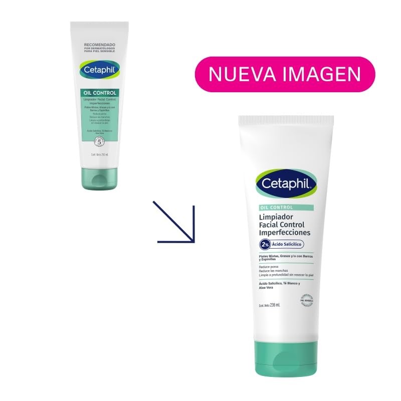 Cetaphil Oil Control Limpiador Facial 2 cido Saliclico 250ml