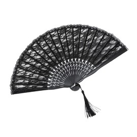 Lace Fan, Black, Festival, Costume, Event, A-ITEM