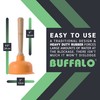 Buffalo - Premium Orange Cup Drain Plunger - Heavy Duty