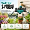 4-Way Garden Hose Connector for Outdoor Faucets – Zinc Alloy
