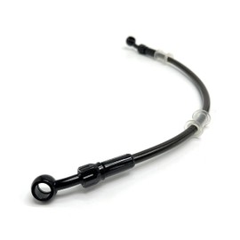 VRWEARE AN3 28 90 Degree M10 Stainless Steel Braided Motorcycle Brake Hose Line Oil Pipe with 360 Degree Rotatable Banjo Fit for ATV Motocross Pit Dirt Street Racing bike (40cm/15.7")