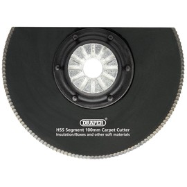 Draper HSS Segment Carpet Cutter, Blue, 100 mm Diameter
